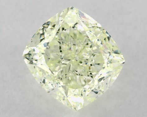 GIA 1.01 Carat Fancy Yellow Green-SI1 Cushion Modified Cut Natural Diamond